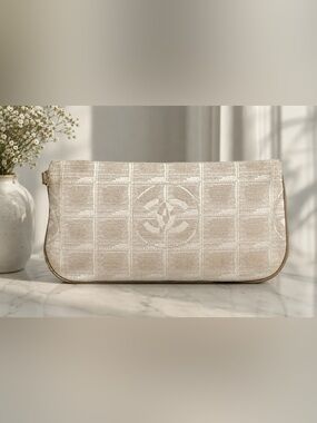 Authentic Chanel New Travel Line‎ Pouch/wristlet
